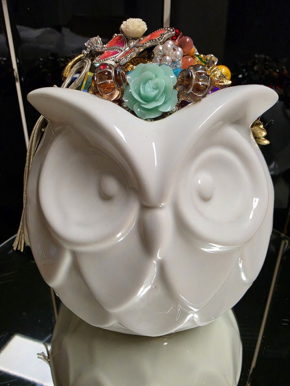 Hand Crafted Jewelry Owl Home Decor - Picture 1 of 7